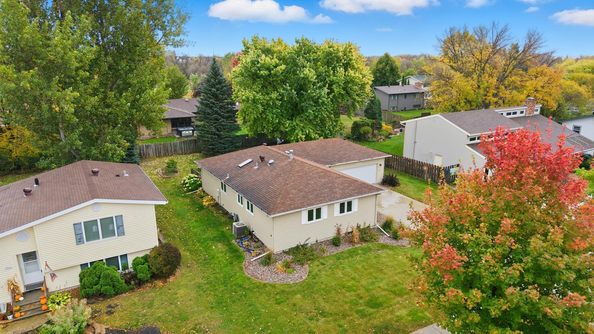 Aerial view looking to the southeast