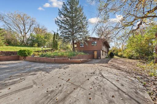 Large concrete pad and gravel pad as well for parking