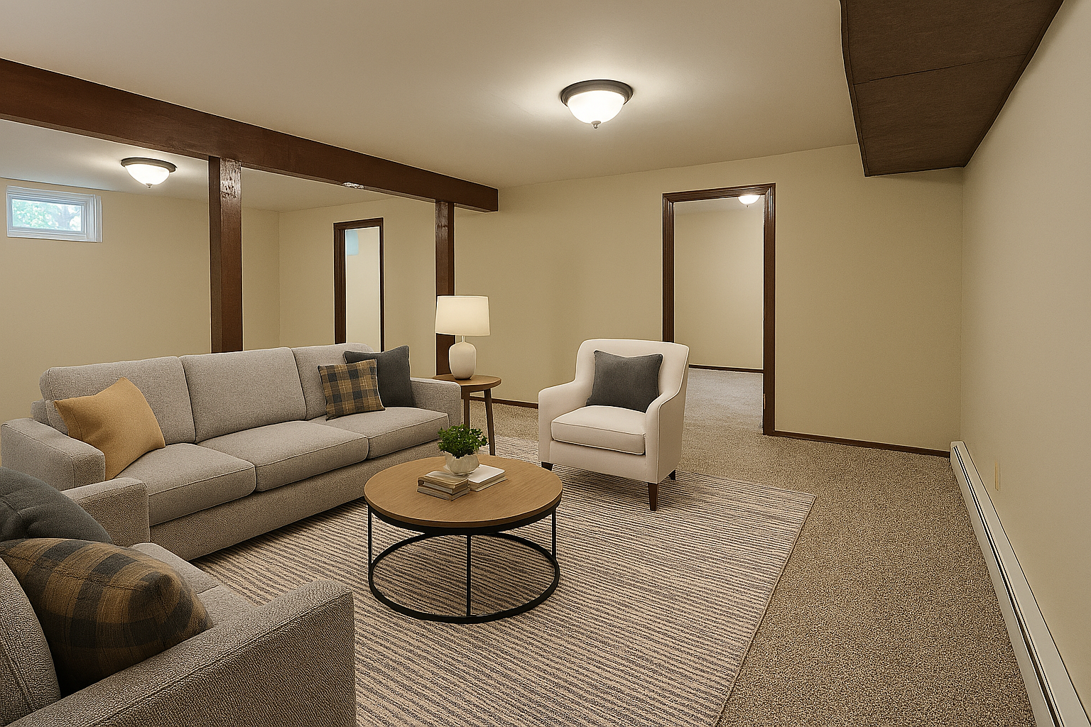 Virtually Staged LL Family Room