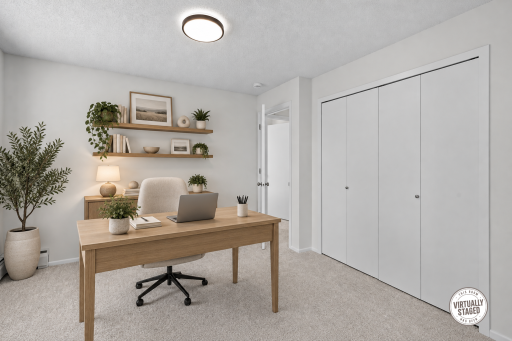 Virtually Staged - Office (easily converts to legal 3rd bedroom by completing the wall)