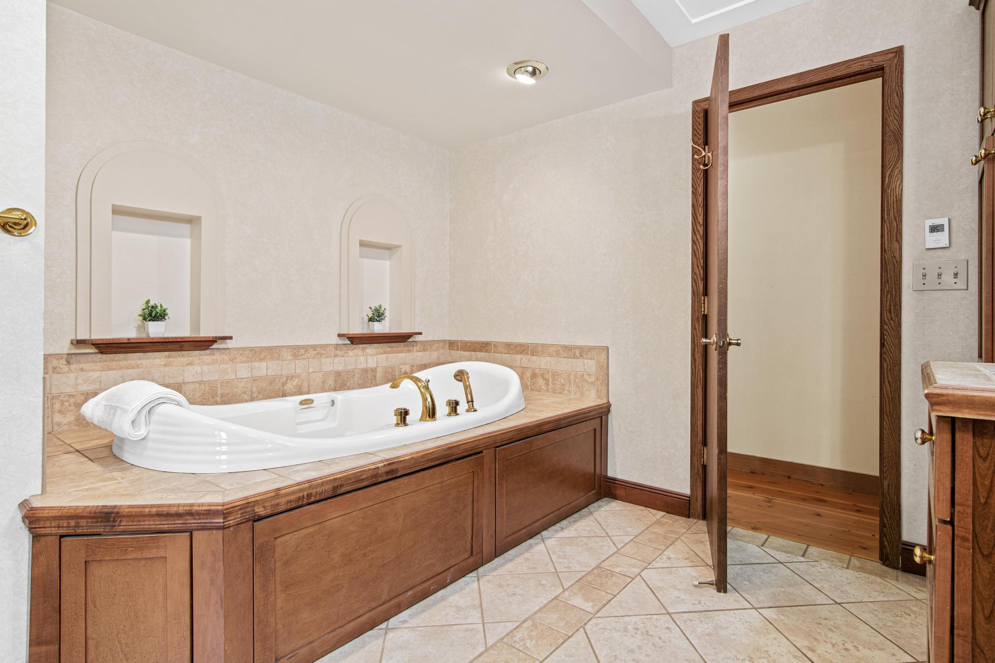 Soaker tub ready for relaxation!