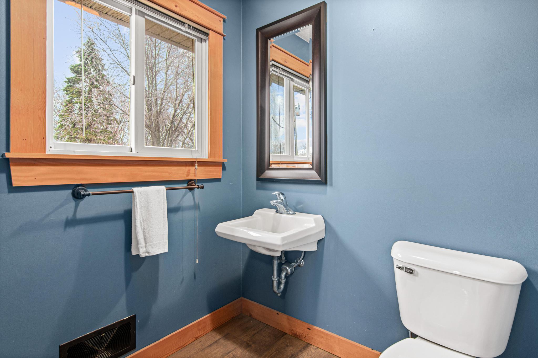 Main level half bath.