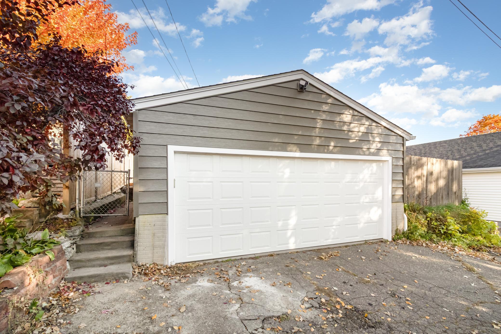 Two Car Garage w/newer door.