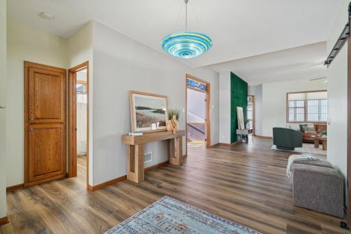 The guest bedroom and office are just off the entry.