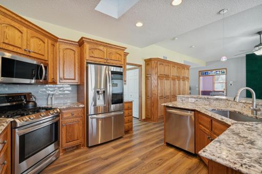 Stainless steel appliances and plenty of storage!