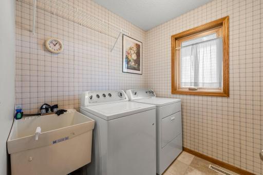 Enjoy the convenience of a main level laundry with a nice sized window for a cool breeze amd to check on outdoor activities.