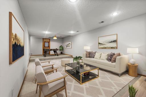 Lower level family room or recreation room - you choose !!