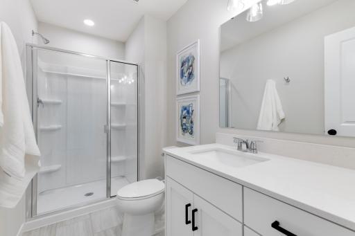 Lower Level bathroom. Plus Linen closet too!