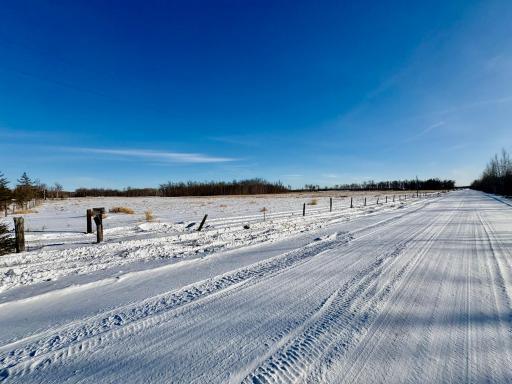 Northwest corner of property on cty road