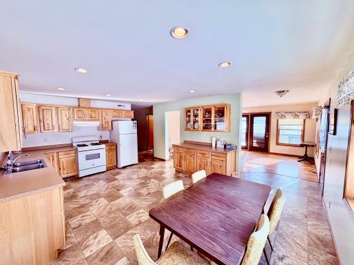 Spacious kitchen and dining area