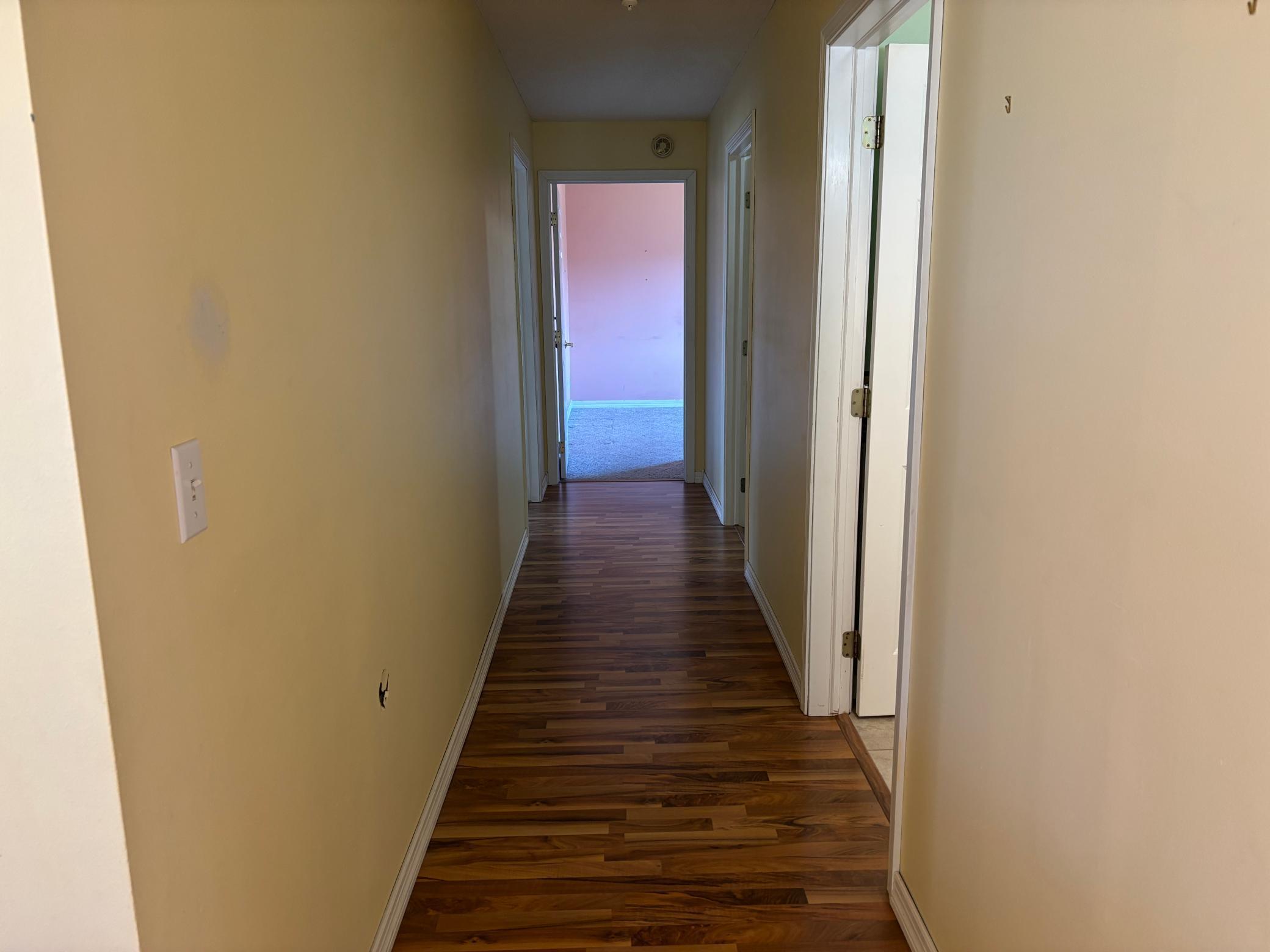 Down the hall leads you to the bedrooms, laundry room and bathrooms.