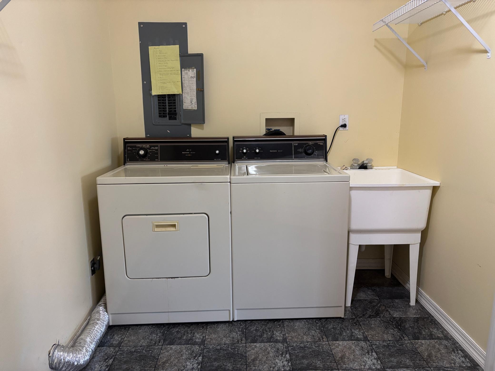 The main floor laundry.