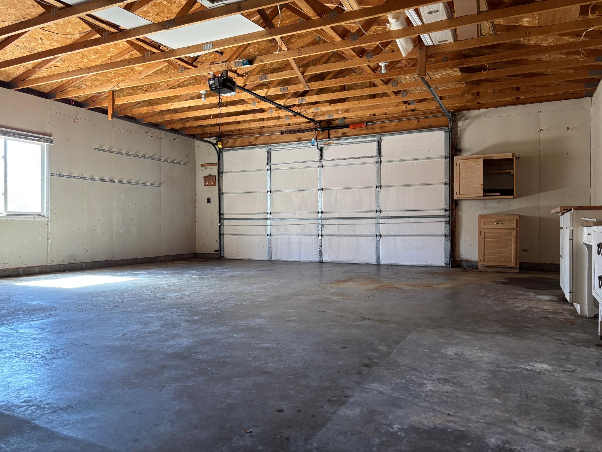 A good look inside the attached 2-car garage.