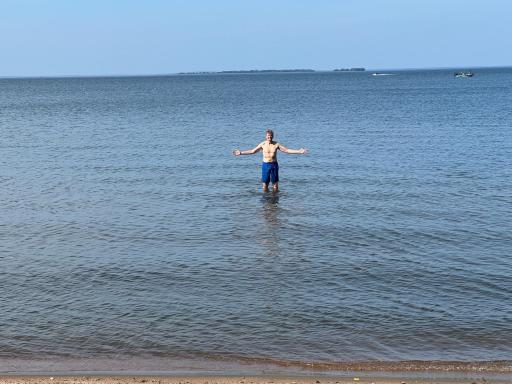 And in case you don't believe the maps, here's proof! Perfect for small kids to enjoy the lake safely!