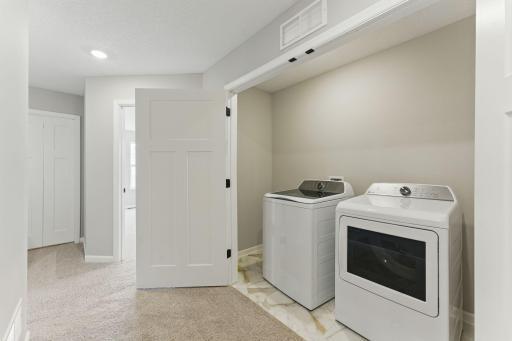 Laundry closet convenient upstairs hall
