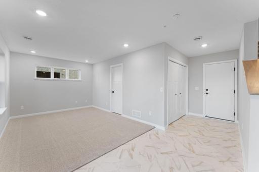 Garage Hall Entry and Rec Room