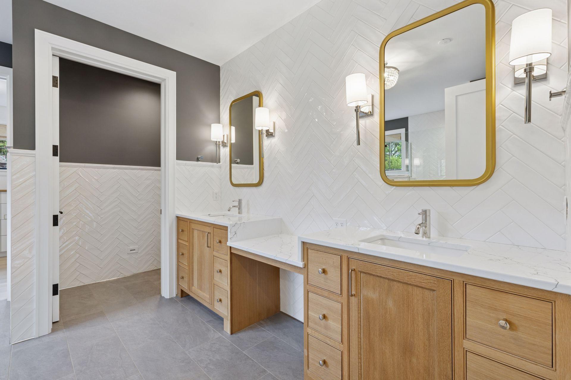 Master bath with double sinks