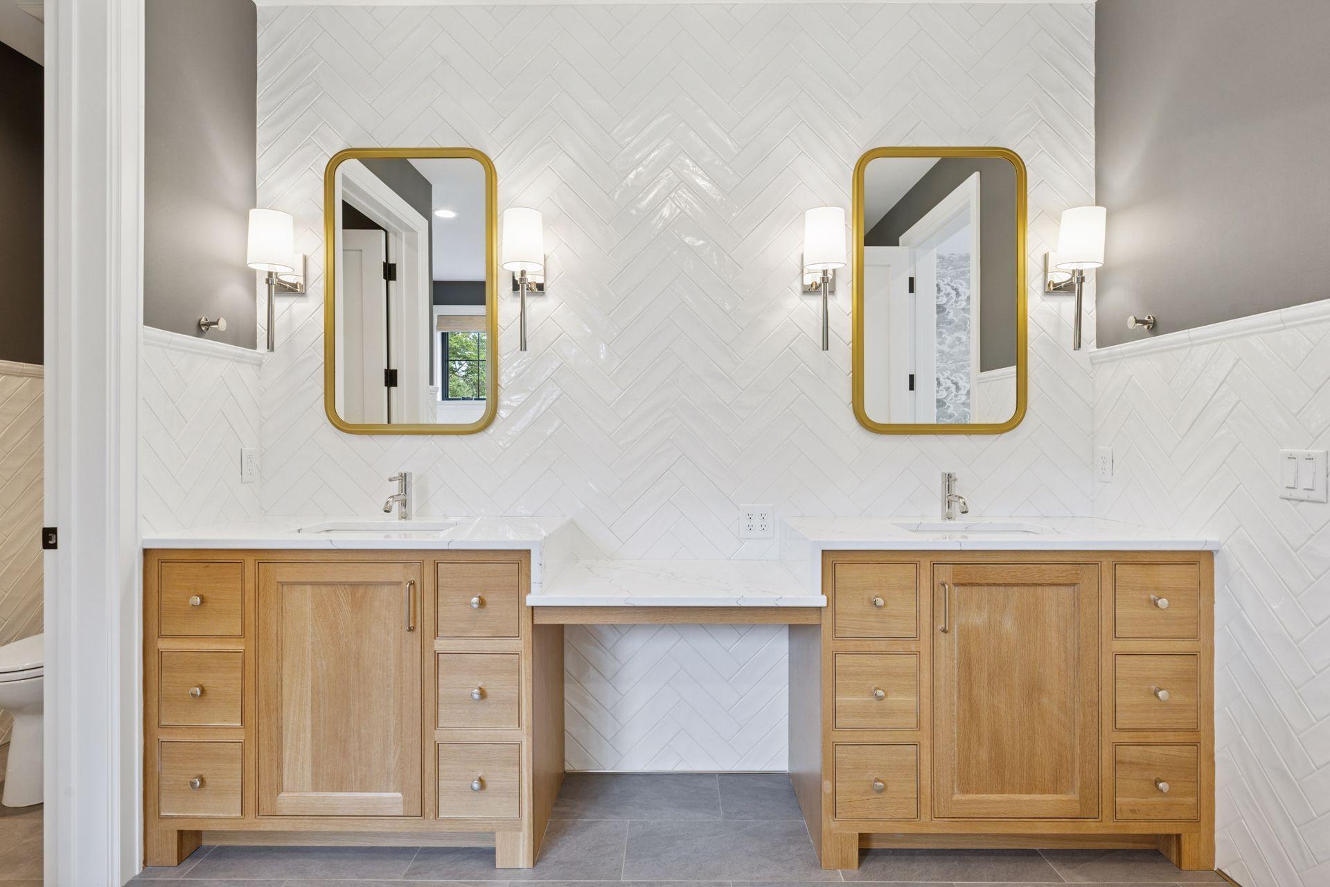 Master bath with double sinks