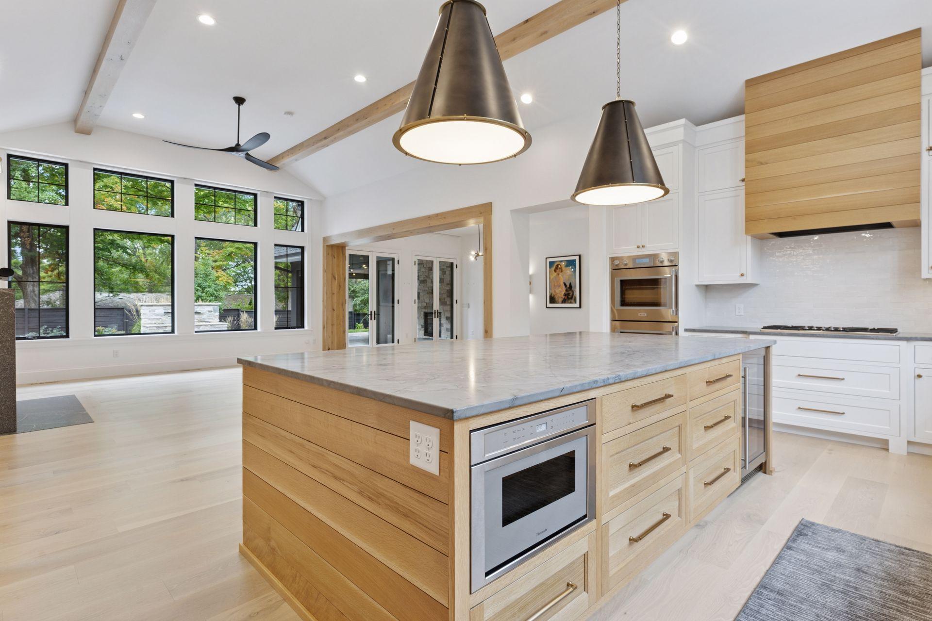 Under counter microwave drawer and beverage refrigerator