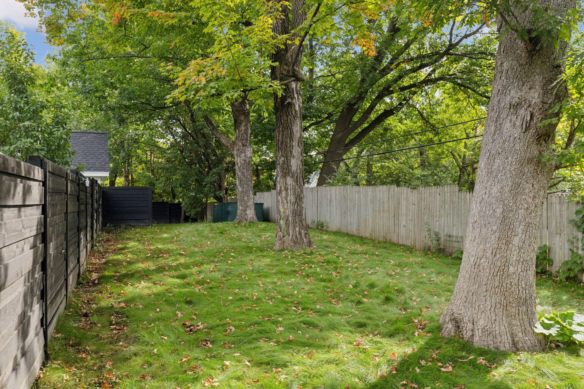 View of extra space behind the fence