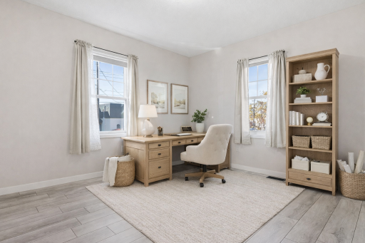 Bedroom 2 - virtually staged as office