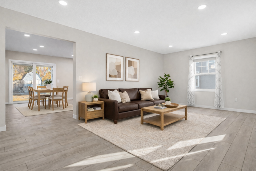 Living room - virtually staged