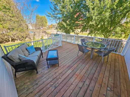A very large deck sits just off the 4 season porch.