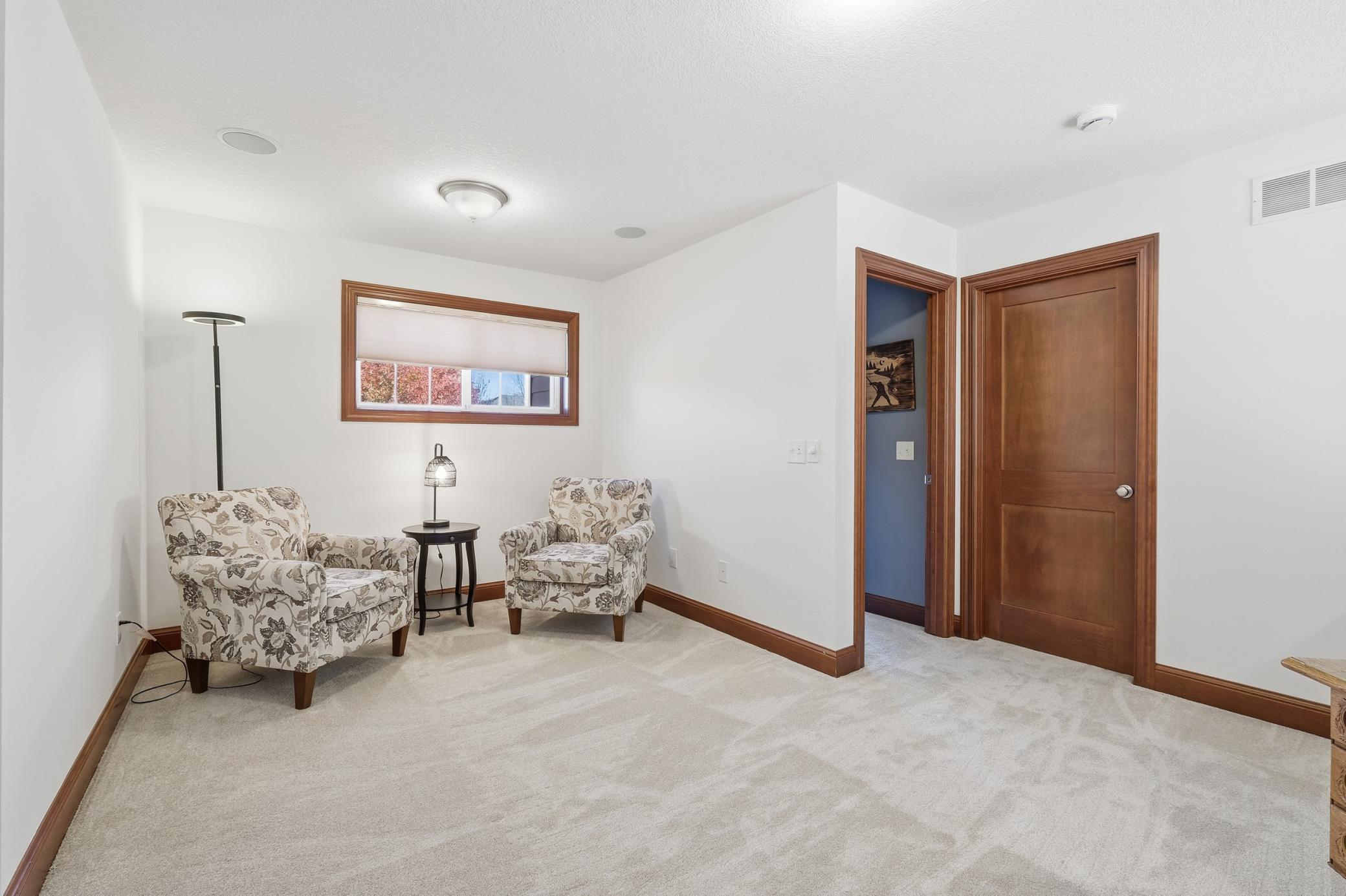 The loft over looking the 2 story great room is perfect for reading, music room, office or family game fun.