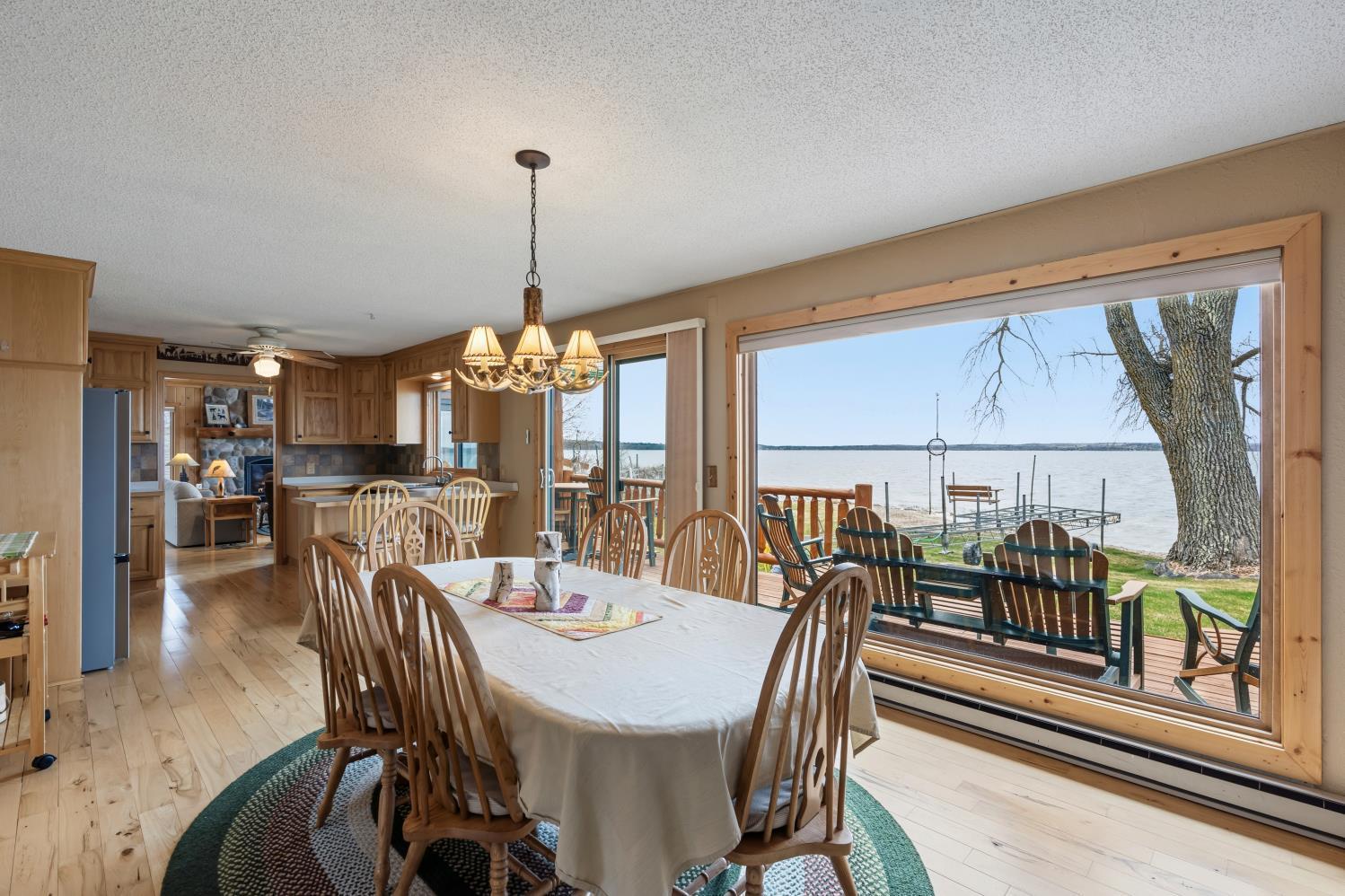 Oversized Dining Room Looking out on the Lake