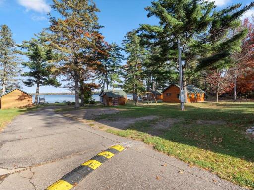 Entrance into Ruth Lake Resort with additional parking spaces