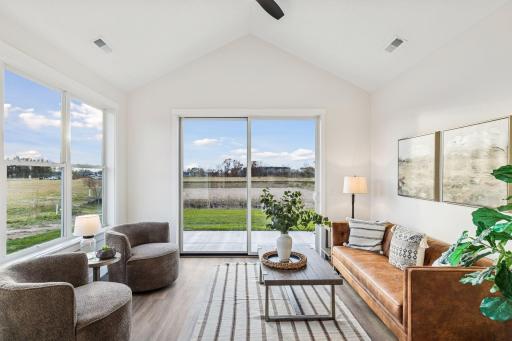 Grab a good book and your morning cup of coffe and snuggle up in the sunroom