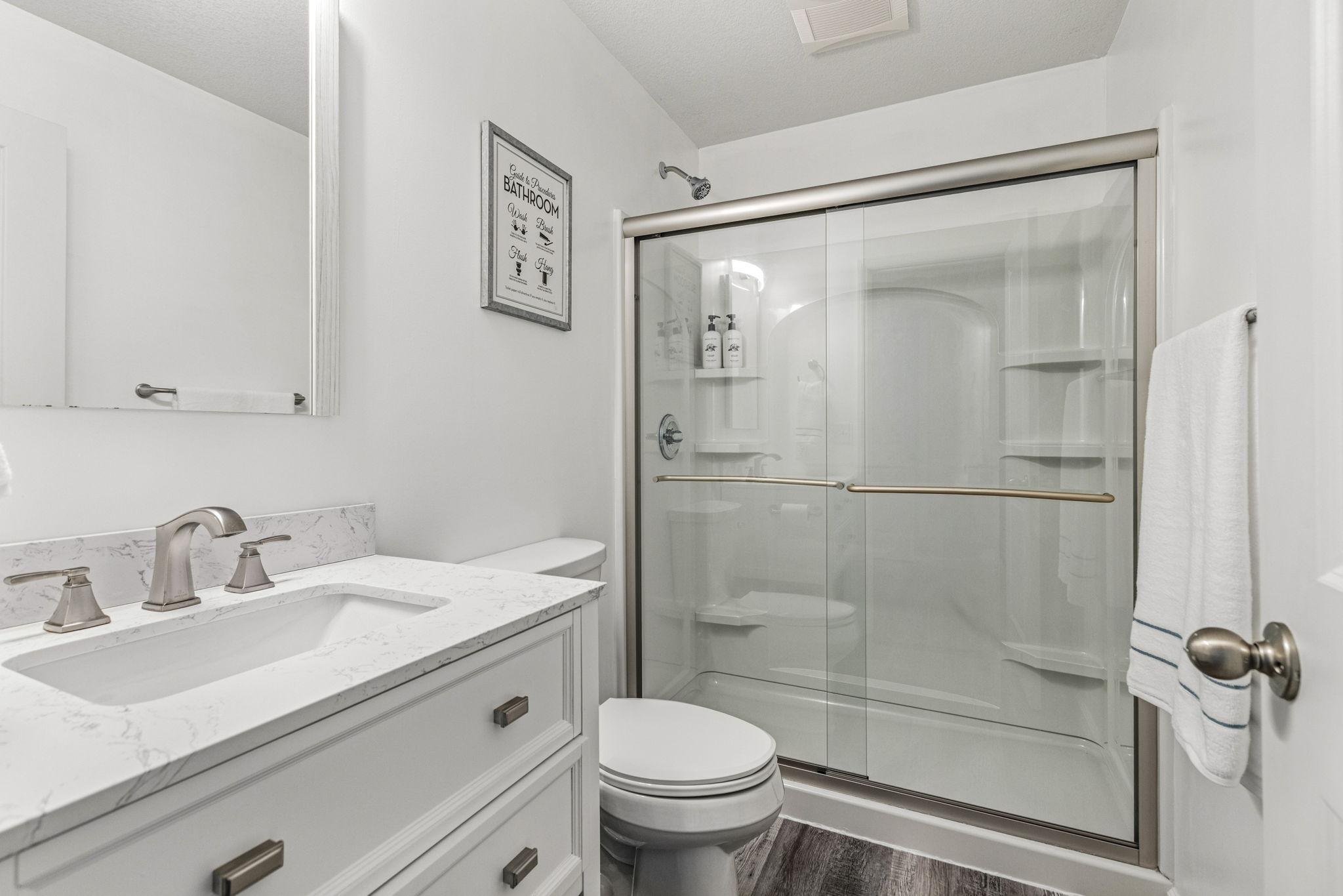 Lower level 3/4 bathroom