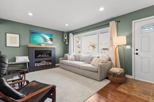 Photo for 4643 Aquila Avenue N, Minneapolis, MN 55428 - listing #6810104 Stunning Living Room with a custom gorgeous electric fireplace