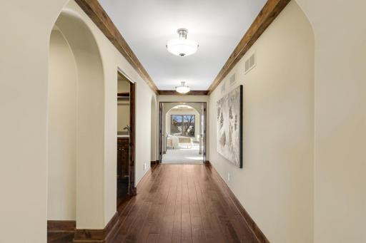 The upper-level hosts three additional bedrooms supported by two additional bathrooms, a well-appointed laundry room and a reading nook overlooking the great room.