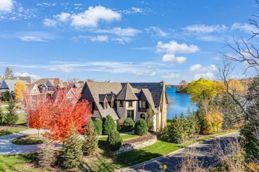A row of trees along the southwest property line boosts backyard privacy.