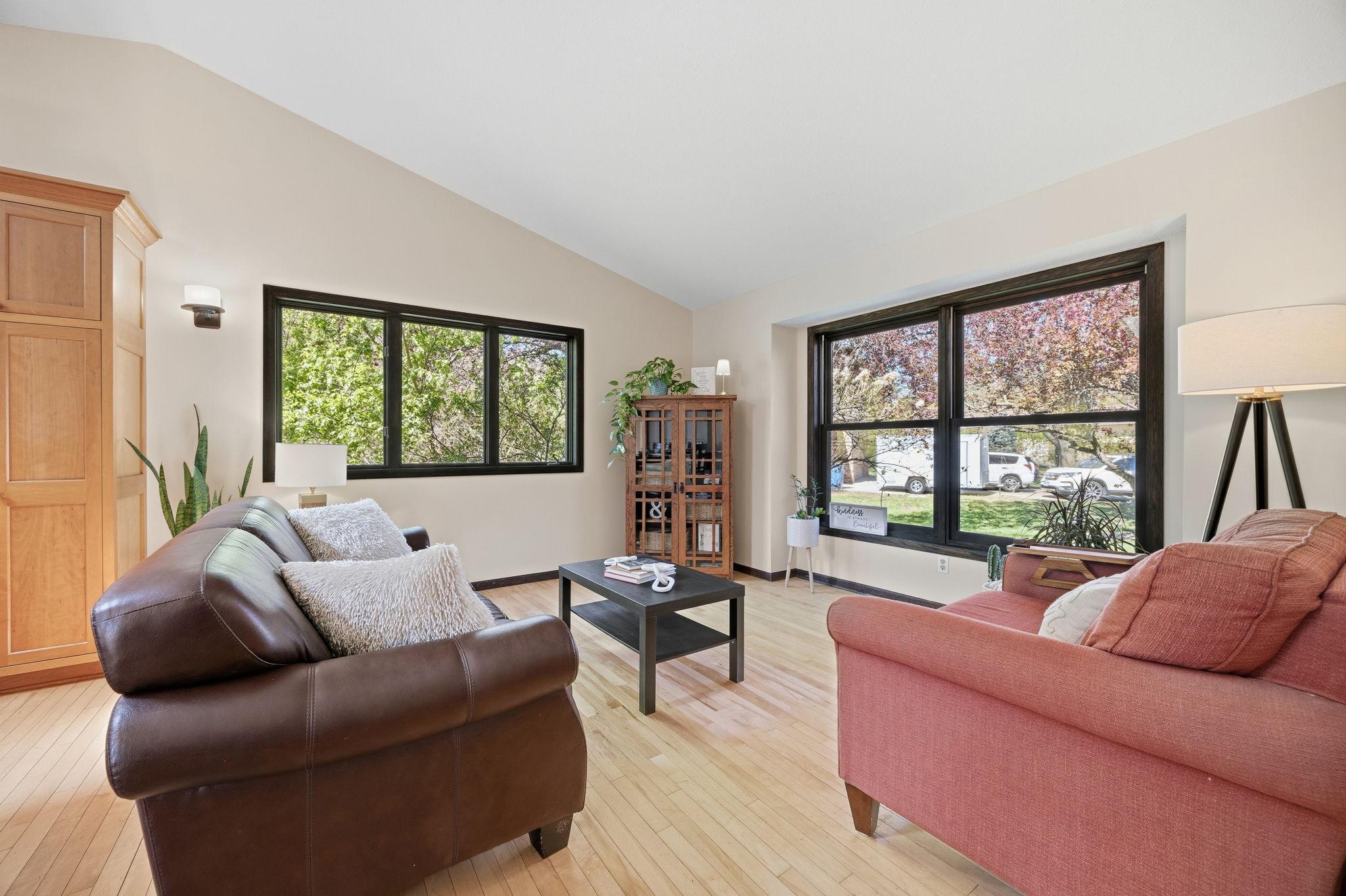 Spacious Living Room with lots of natural light!