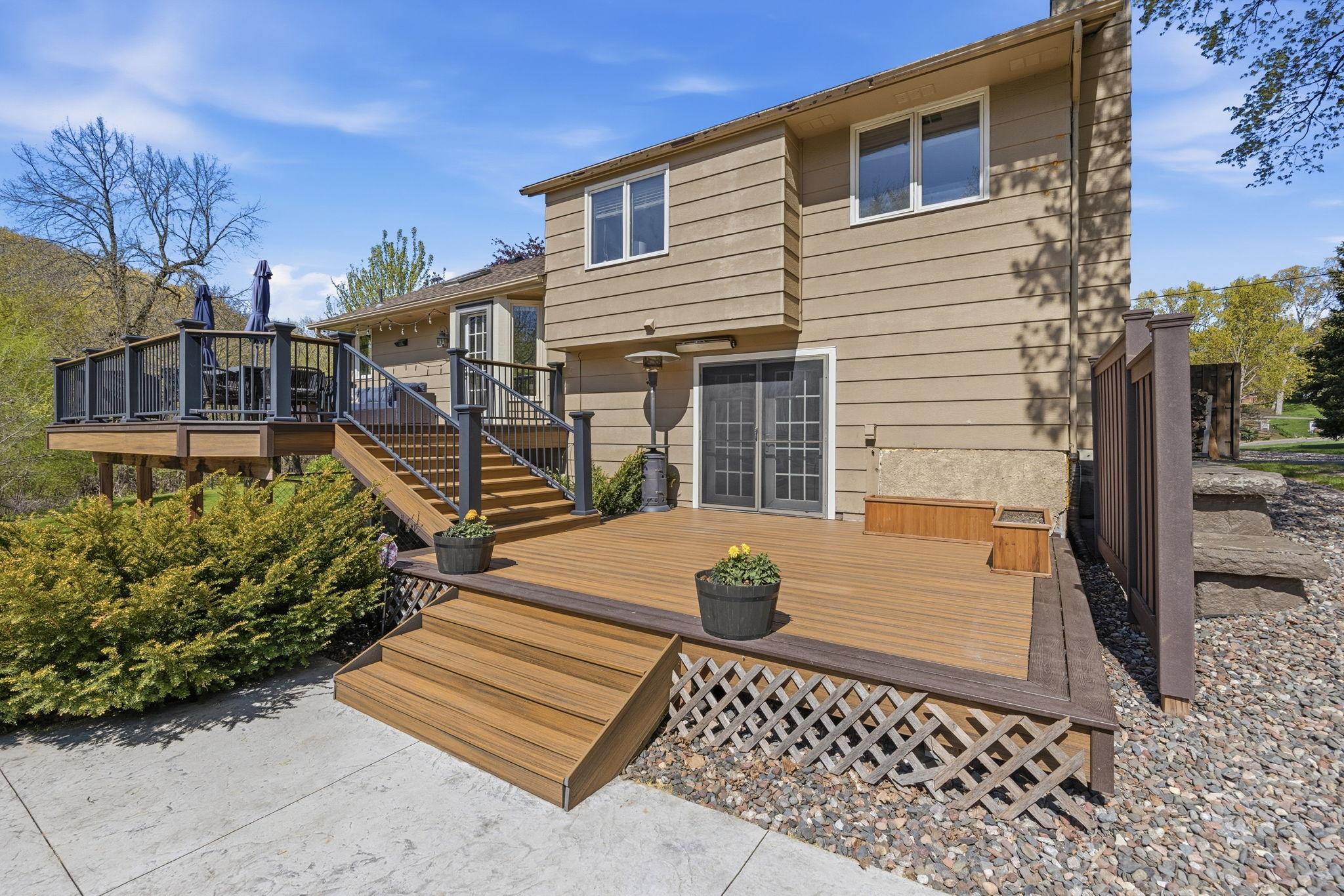 Hot-tub-ready Lower Deck - both add up to 560+ sq. ft. of maintenance-free decking!