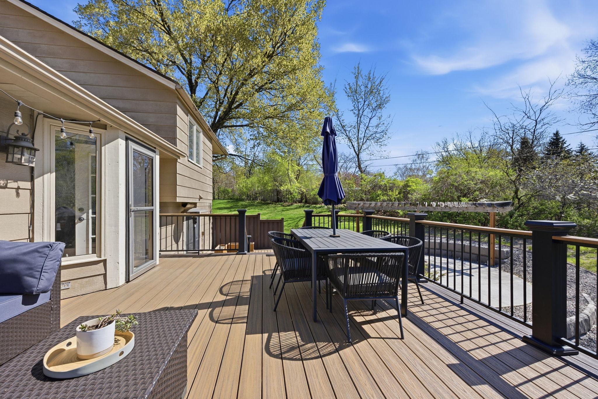 Upper, maintenance-free deck!