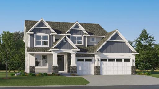 Photo for 20013 67th Avenue, Corcoran, MN 55340 - listing #6810241 (Exterior rendering, actual home's finishes will vary) The Sinclair has excellent curb appeal!