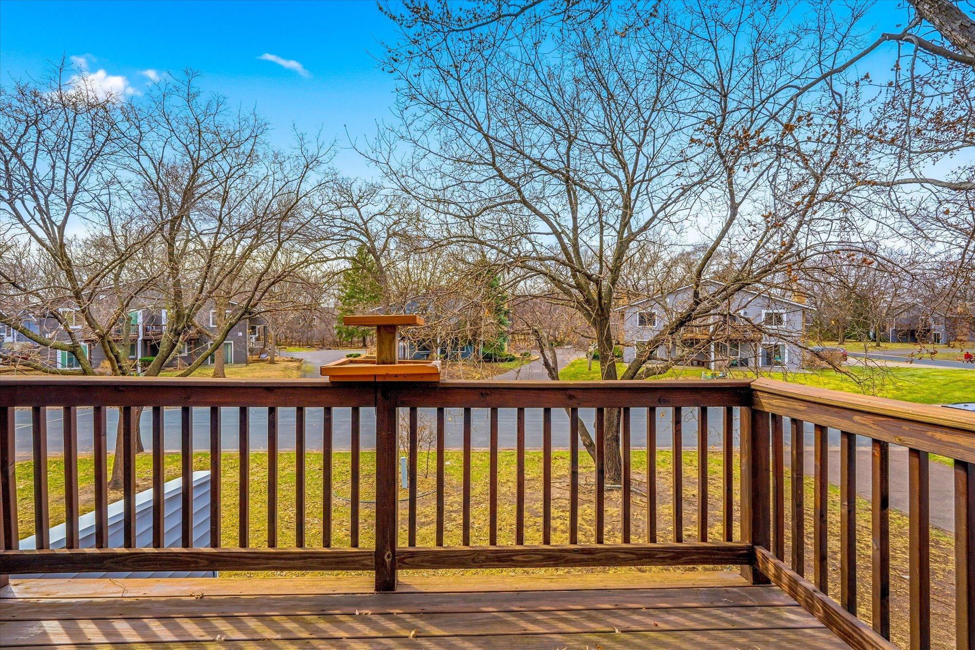 Deck on the upper level and patio in the lower level