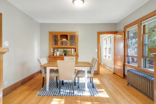 The formal dining area is perfect for everyday meals and entertaining guests.