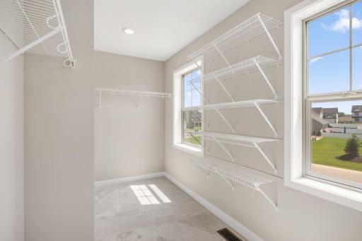 2 windows are a dream in this owner's closet.