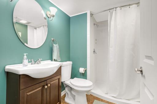 Lower level 3/4 bathroom