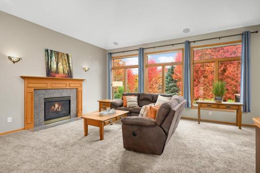 Large windows truly bring the outdoor setting indoors.