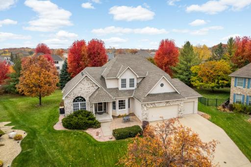 The home is located at the end of a cul-de-sac with almost a half-acre lot.