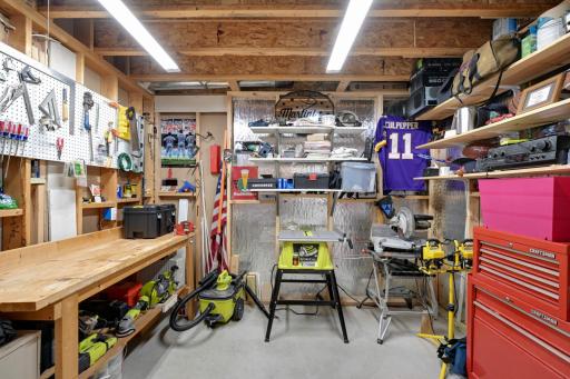 Workshop in the lower level.