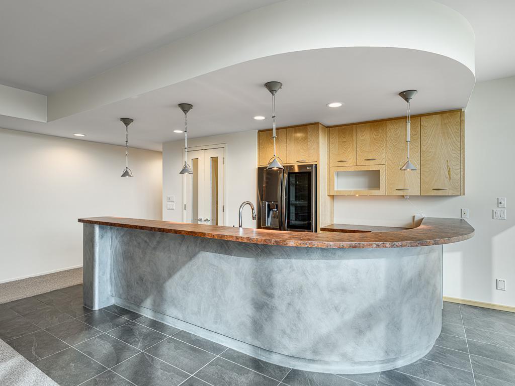 Stylish wet bar perfect for entertaining!