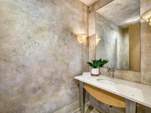 Conveniently located half bath on the main floor