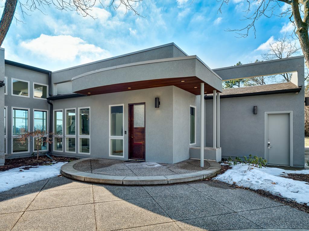 The welcoming front entry opens to thoughtfully designed interior spaces!