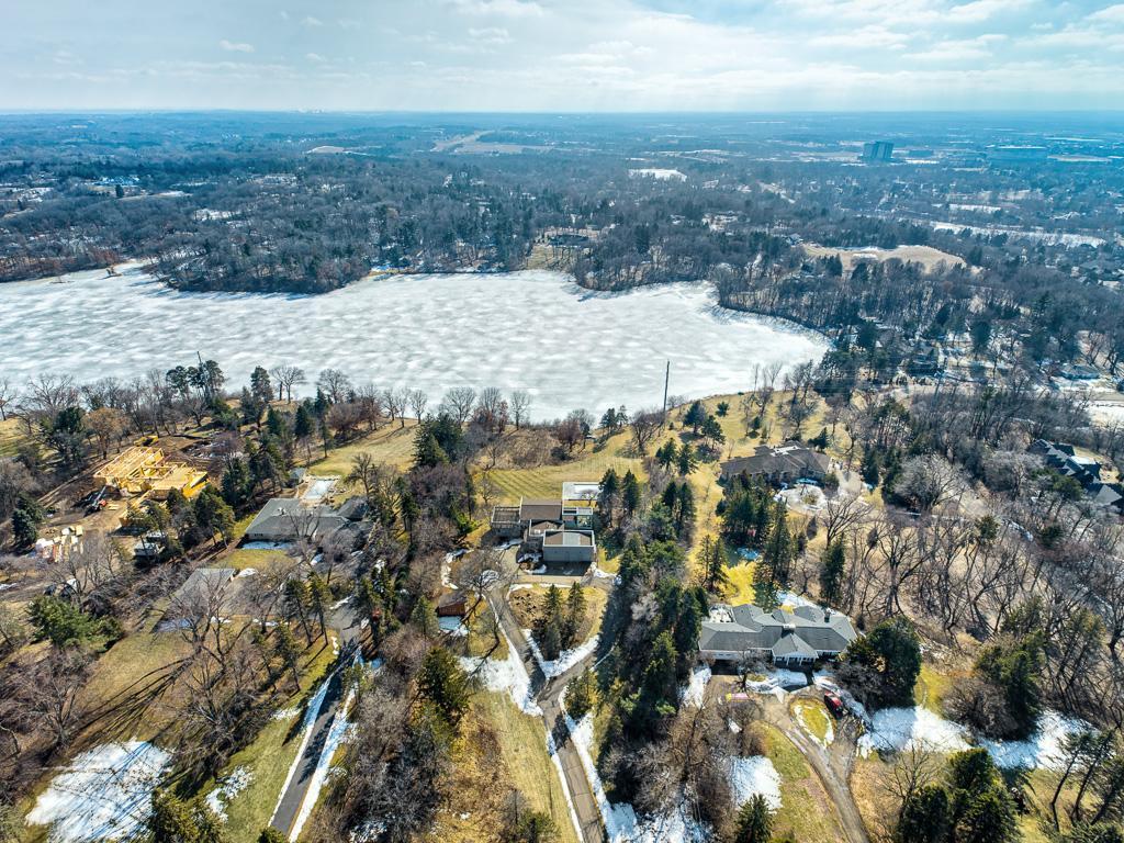 A picturesque winter setting along the shores of Sunfish Lake.